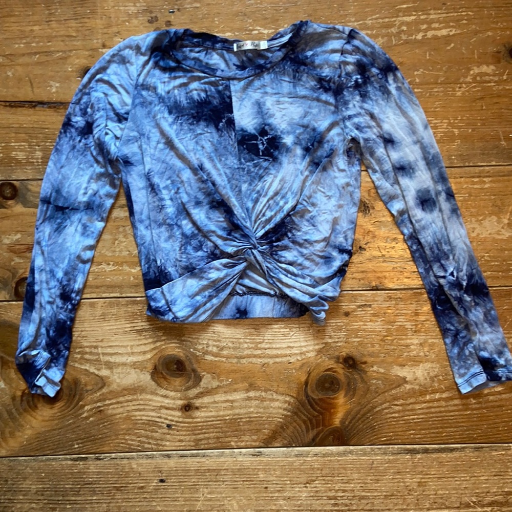HEART & HIPS - Blue Tie Dye Long Sleeve (Size M)